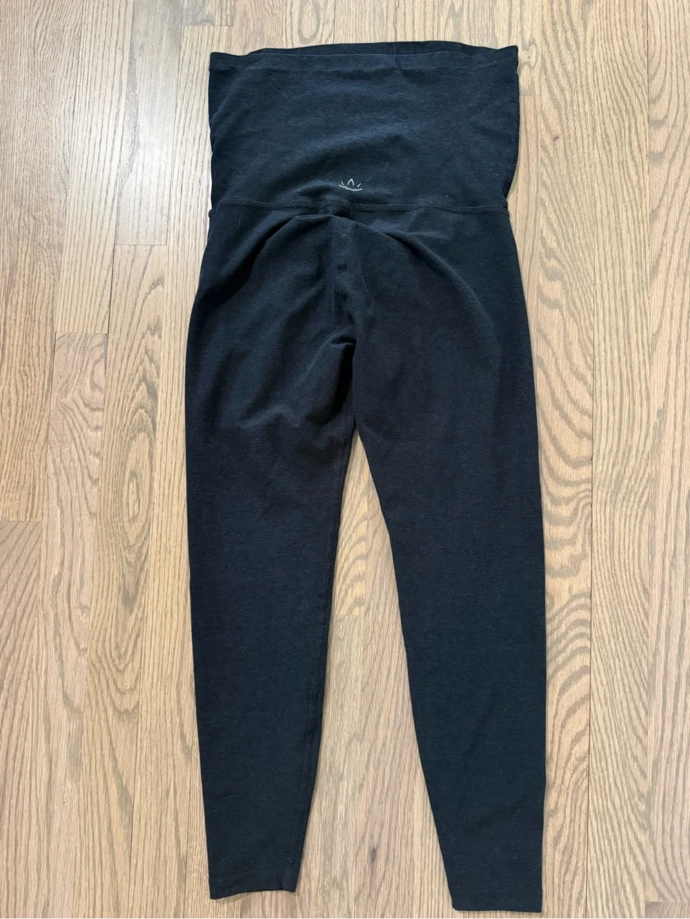 Beyond Yoga Charcoal High-Waist Fold-Over Maternity Leggings